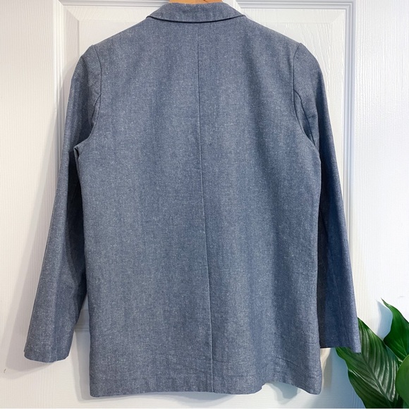 Light Blue Blazer London de Salon Korea Suit Jacket Button Front - Picture 2 of 11